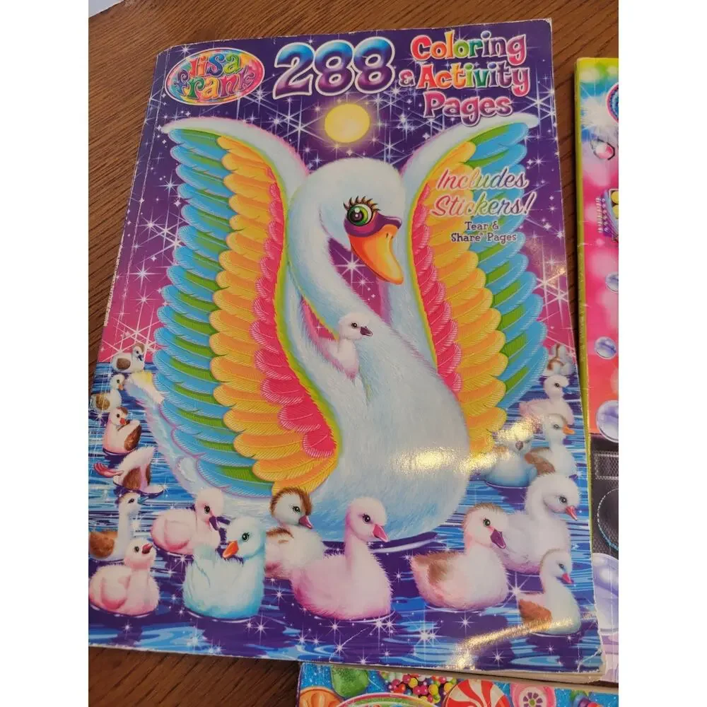 Lot of 3 Lisa Frank Children Girls‎ Paperback Giant Activity and Coloring Books
